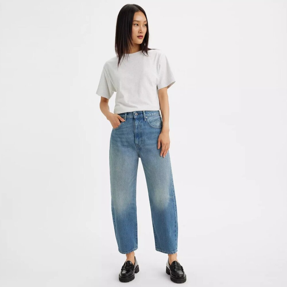 Levi's Made And Crafted Barrel Jeans In Brook Blue